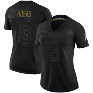 Limited Aldrick Rosas Women's Detroit Lions 2020 Salute To Service Jersey - Black