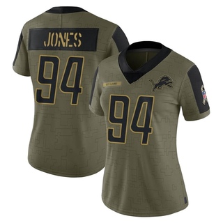 Limited Benito Jones Women's Detroit Lions 2021 Salute To Service Jersey - Olive