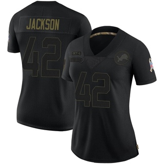 Limited Justin Jackson Women's Detroit Lions 2020 Salute To Service Jersey - Black