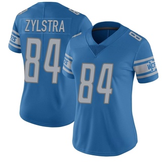 Limited Shane Zylstra Women's Detroit Lions Team Color Vapor Untouchable Jersey - Blue