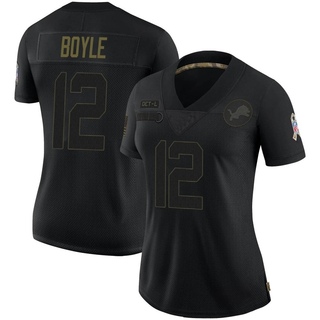 Limited Tim Boyle Women's Detroit Lions 2020 Salute To Service Jersey - Black
