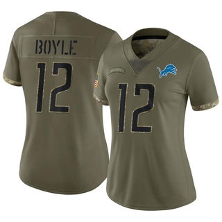Limited Tim Boyle Women's Detroit Lions 2022 Salute To Service Jersey - Olive